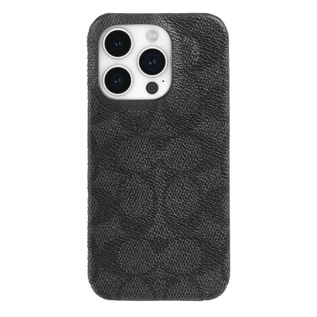 Coach รุ่น Slim Wrap - เคส iPhone 15 Pro - ลาย Signature C Charcoal