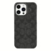 Coach รุ่น Slim Wrap - เคส iPhone 15 Pro Max - ลาย Signature C Charcoal