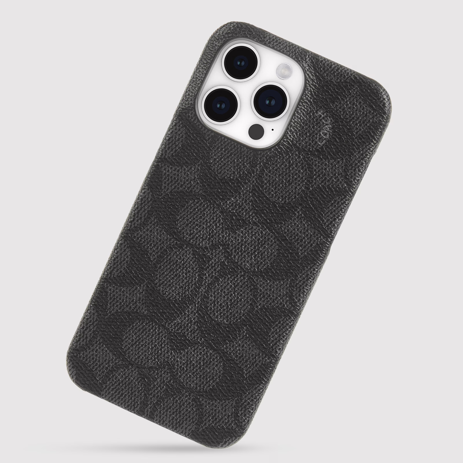 Coach รุ่น Slim Wrap - เคส iPhone 15 Pro Max - ลาย Signature C Charcoal