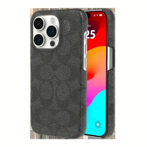 Coach รุ่น Slim Wrap - เคส iPhone 15 Pro - ลาย Signature C Charcoal 15 Coach รุ่น Slim Wrap - เคส iPhone 15 Pro - ลาย Signature C Charcoal