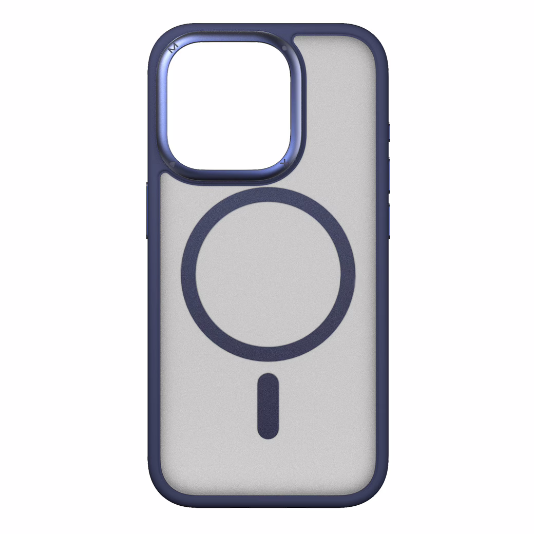 Momax รุ่น Hybrid Magnetic Protective Case (Play) - เคส iPhone 15 Pro - สี Blue