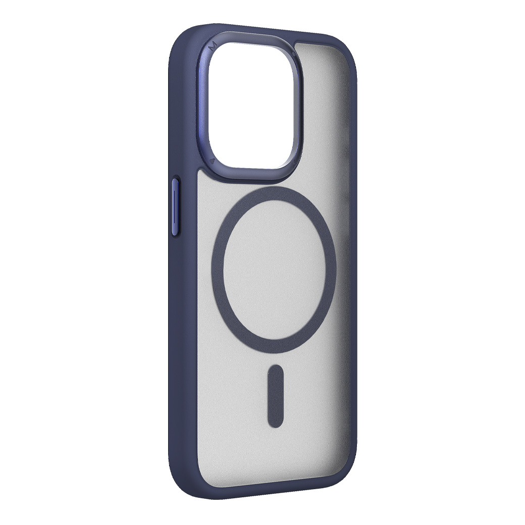 Momax รุ่น Hybrid Magnetic Protective Case (Play) - เคส iPhone 15 Pro - สี Blue