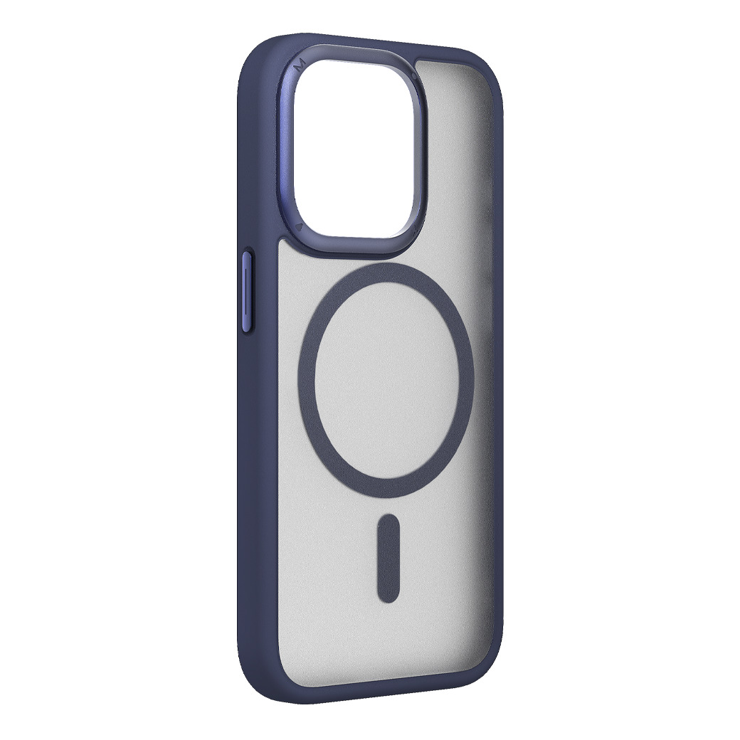 Momax รุ่น Hybrid Magnetic Protective Case (Play) - เคส iPhone 15 Pro - สี Blue 5 Momax รุ่น Hybrid Magnetic Protective Case (Play) - เคส iPhone 15 Pro - สี Blue