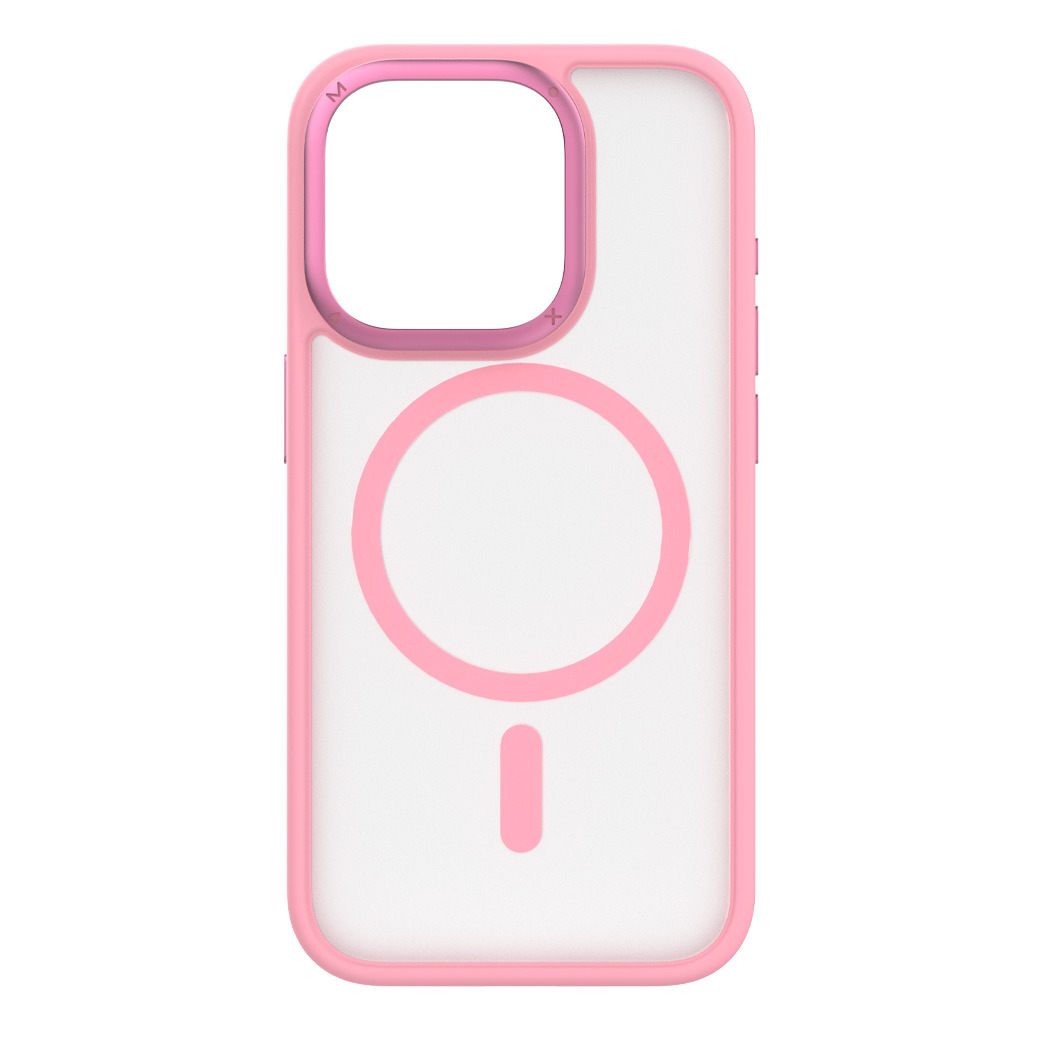 Momax รุ่น Hybrid Magnetic Protective Case (Play) - เคส iPhone 15 Pro - สี Pink