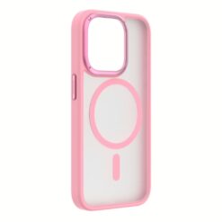 Momax รุ่น Hybrid Magnetic Protective Case (Play) - เคส iPhone 15 Pro - สี Pink