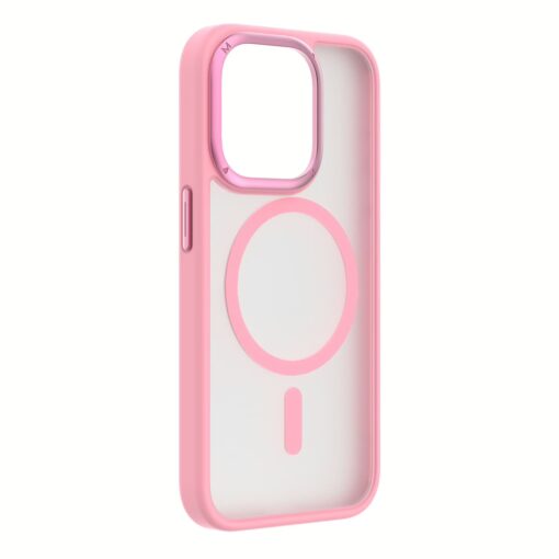 Momax รุ่น Hybrid Magnetic Protective Case (Play) - เคส iPhone 15 Pro - สี Pink - Image 2