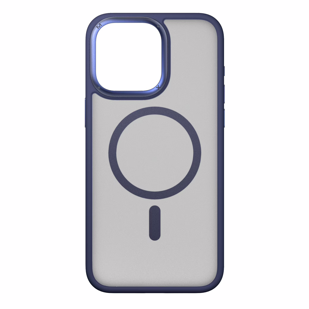Momax รุ่น Hybrid Magnetic Protective Case (Play) - เคส iPhone 15 Pro Max - สี Blue