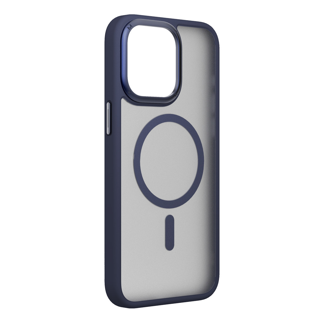 Momax รุ่น Hybrid Magnetic Protective Case (Play) - เคส iPhone 15 Pro Max - สี Blue