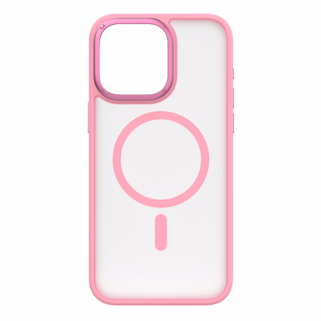 Momax รุ่น Hybrid Magnetic Protective Case (Play) - เคส iPhone 15 Pro Max - สี Pink