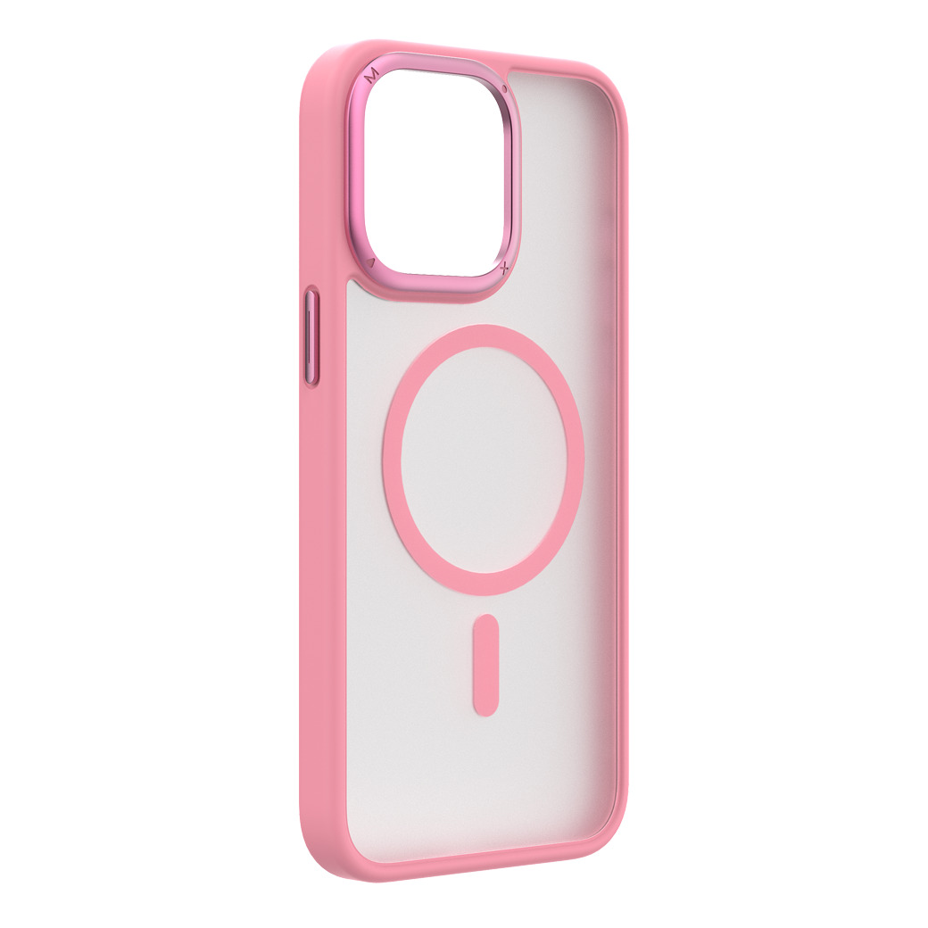 Momax รุ่น Hybrid Magnetic Protective Case (Play) - เคส iPhone 15 Pro Max - สี Pink