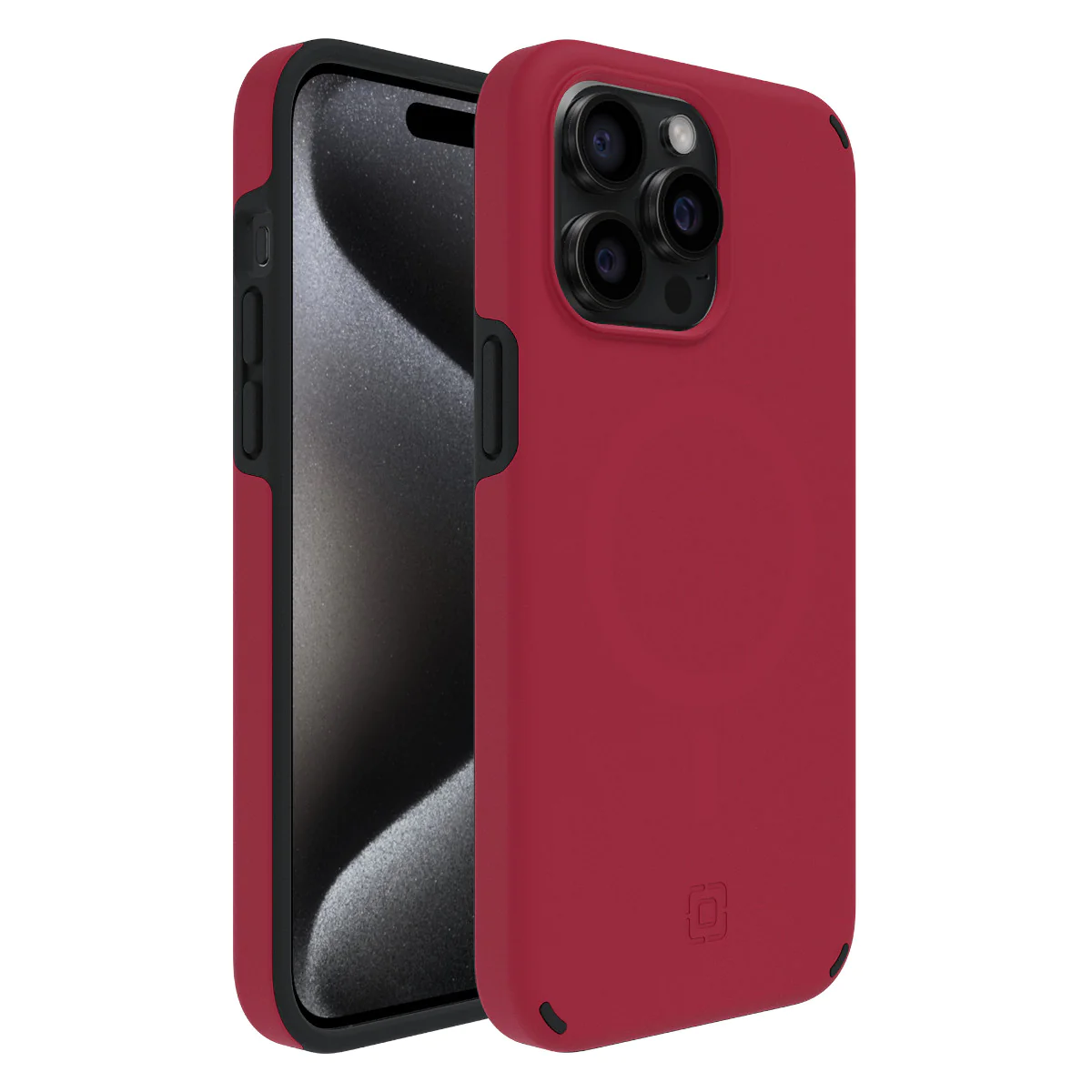 Incipio รุ่น Duo MagSafe - เคส iPhone 15 Pro Max - สี Crimson/Black