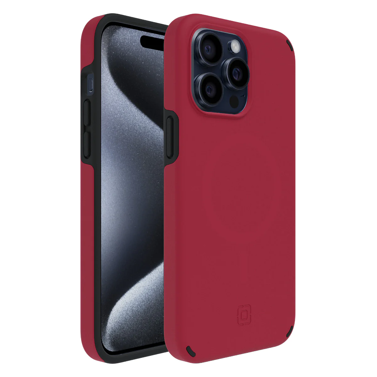 Incipio รุ่น Duo MagSafe - เคส iPhone 15 Pro Max - สี Crimson/Black