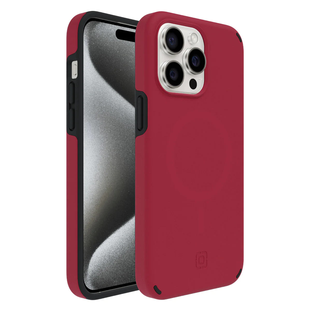 Incipio รุ่น Duo MagSafe - เคส iPhone 15 Pro Max - สี Crimson/Black