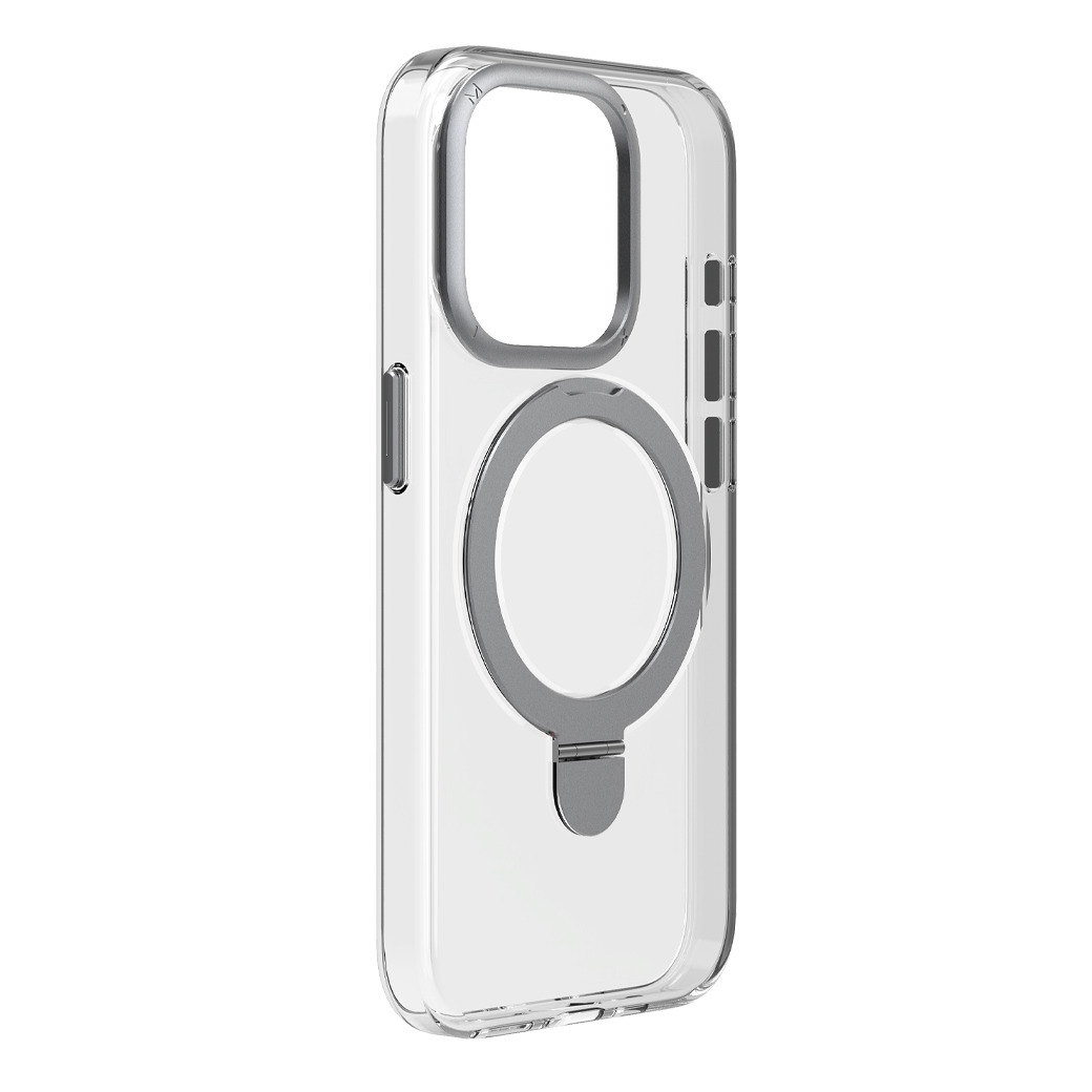 Momax รุ่น Hybrid Flip Magnetic Case (Flip) - เคส iPhone 15 Pro - สี Transparent/Black