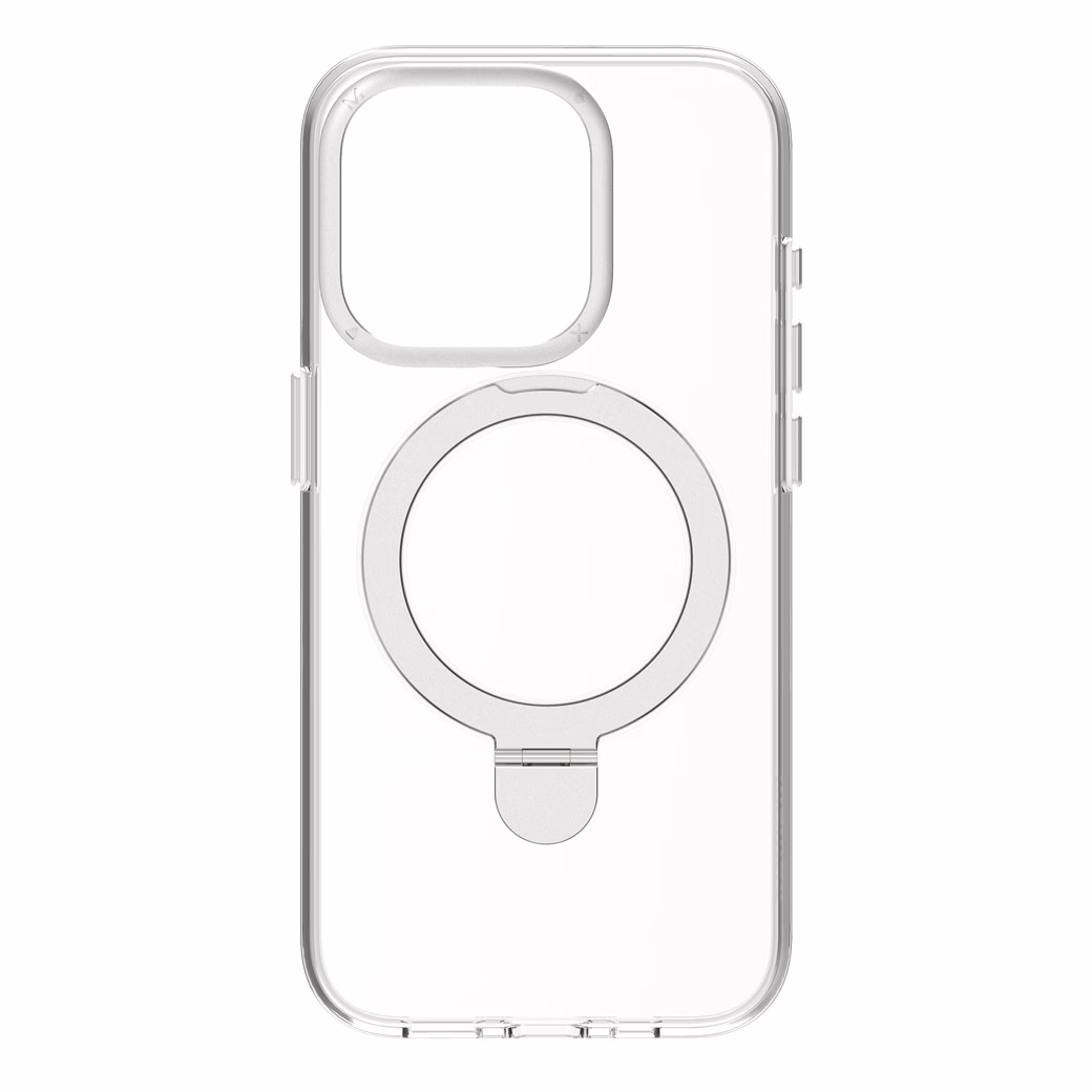 Momax รุ่น Hybrid Flip Magnetic Case (Flip) - เคส iPhone 15 Pro - สี Transparent
