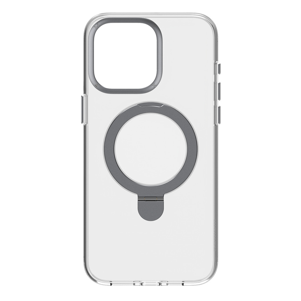Momax รุ่น Hybrid Flip Magnetic Case (Flip) - เคส iPhone 15 Pro Max - สี Transparent/Black