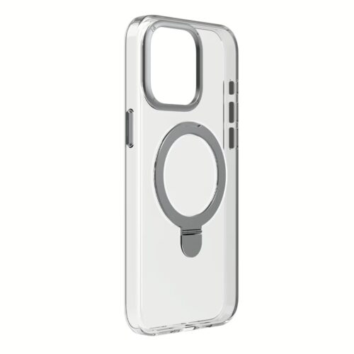 Momax รุ่น Hybrid Flip Magnetic Case (Flip) - เคส iPhone 15 Pro Max - สี Transparent/Black - Image 2