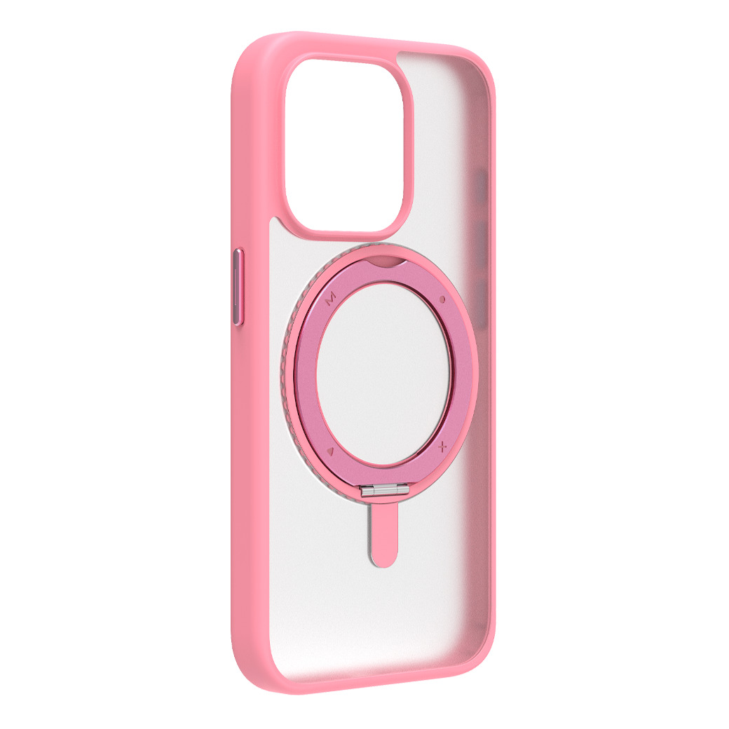 Momax รุ่น Hybrid Roller & Magnetic Protective Case (Roller) - เคส iPhone 15 Pro - สี Pink 5 Momax รุ่น Hybrid Roller & Magnetic Protective Case (Roller) - เคส iPhone 15 Pro - สี Pink