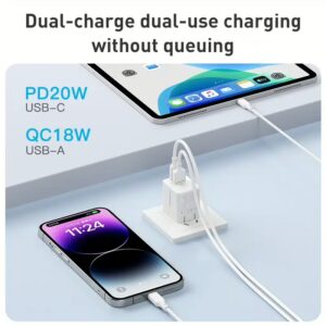 Momax หัวชาร์จ รุ่น ONE Plug อแดปเตอร์ 2 พอร์ต Type-C + USB Fast Charge 20W - สี White