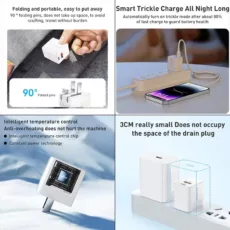Momax หัวชาร์จ รุ่น ONE Plug อแดปเตอร์ 2 พอร์ต Type-C + USB Fast Charge 20W - สี White