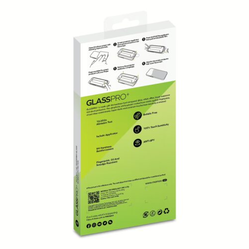 Momax รุ่น PG Privacy Screen Protector - ฟิล์มกระจก iPhone 15 Plus - สี Transparent - Image 4