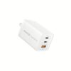 Momax หัวชาร์จ รุ่น ONE Plug อแดปเตอร์ GaN 3 พอร์ต Type-C + USB Fast Charge 10A 67W - สี White