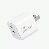 Momax หัวชาร์จ รุ่น ONE Plug อแดปเตอร์ GaN 2 พอร์ต Type-C Fast Charge 35W - สี White