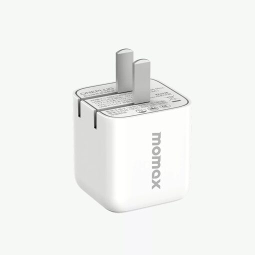Momax หัวชาร์จ รุ่น ONE Plug อแดปเตอร์ GaN 2 พอร์ต Type-C Fast Charge 35W - สี White - Image 4