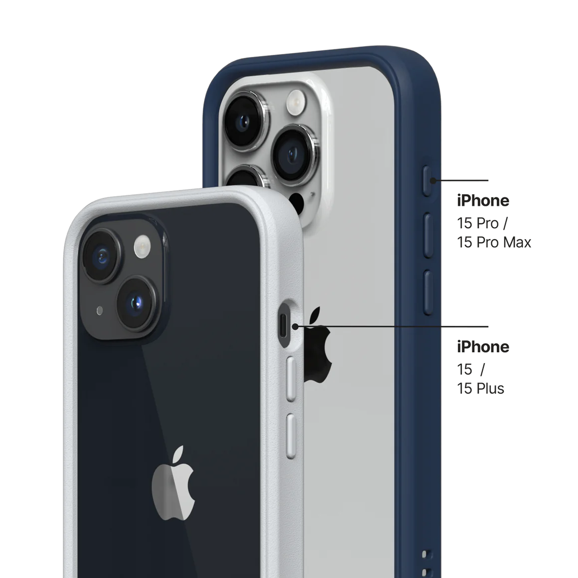 Rhinoshield รุ่น CrashGuard NX - เคส iPhone 15 Pro - สี Navy Blue