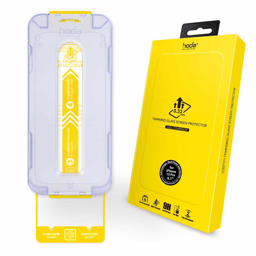 Hoda รุ่น Glass Protector Clear - ฟิล์มกระจก iPhone 15 Pro