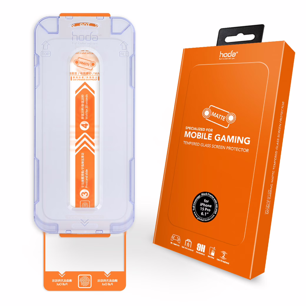 Hoda รุ่น Glass Protector Matte, Anti-Glare (AG) - ฟิล์มกระจก iPhone 15 Pro