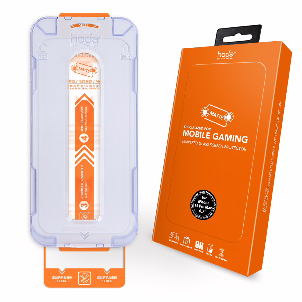 Hoda รุ่น Glass Protector Matte, Anti-Glare (AG) - ฟิล์มกระจก iPhone 15 Pro Max