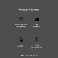 Hoda รุ่น Glass Protector Anti-Peeper (AP) - ฟิล์มกระจก iPhone 15 Pro