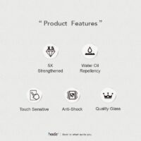 Hoda รุ่น Glass Protector AGbC (Corning) - ฟิล์มกระจก iPhone 15 Pro Max