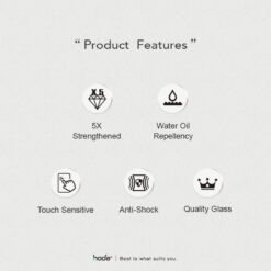Hoda รุ่น Glass Protector AGbC (Corning) - ฟิล์มกระจก iPhone 15 Pro