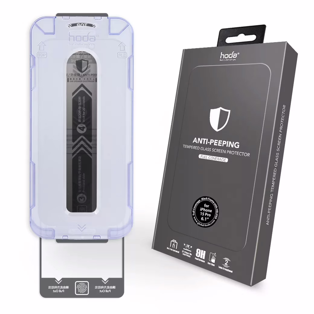 Hoda รุ่น Glass Protector Anti-Peeper (AP) - ฟิล์มกระจก iPhone 15 Pro
