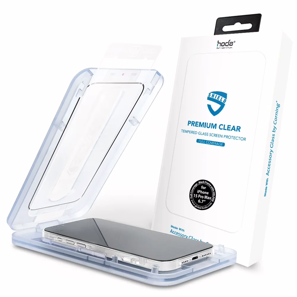 Hoda รุ่น Glass Protector AGbC (Corning) - ฟิล์มกระจก iPhone 15 Pro Max