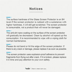 Hoda รุ่น Glass Protector Blue Light Filter (BLC) - ฟิล์มกระจก iPhone 16 / 15