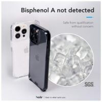 Hoda รุ่น Crystal Pro - เคส iPhone 15 Pro Max - สี Clear Black