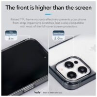 Hoda รุ่น Crystal Pro - เคส iPhone 15 Pro Max - สี Clear Black