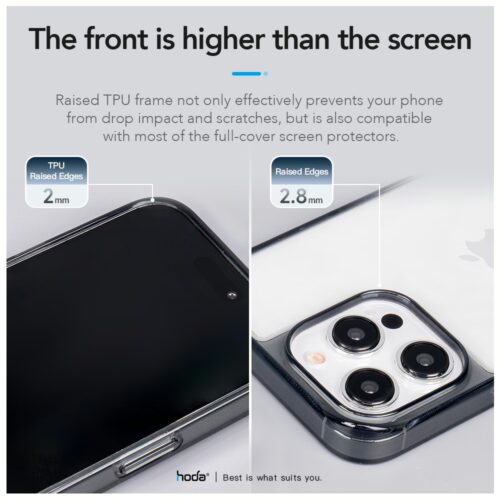 Hoda รุ่น Crystal Pro - เคส iPhone 15 Pro Max - สี Clear Black - Image 7