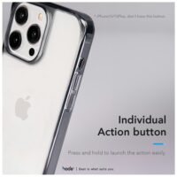Hoda รุ่น Crystal Pro - เคส iPhone 15 Pro Max - สี Clear Black