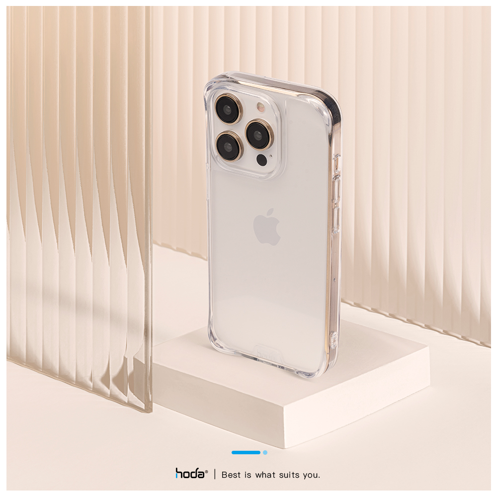 Hoda รุ่น Crystal Pro - เคส iPhone 15 Pro Max - สี Clear