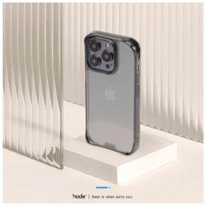 Hoda รุ่น Crystal Pro - เคส iPhone 15 Pro - สี Clear Black