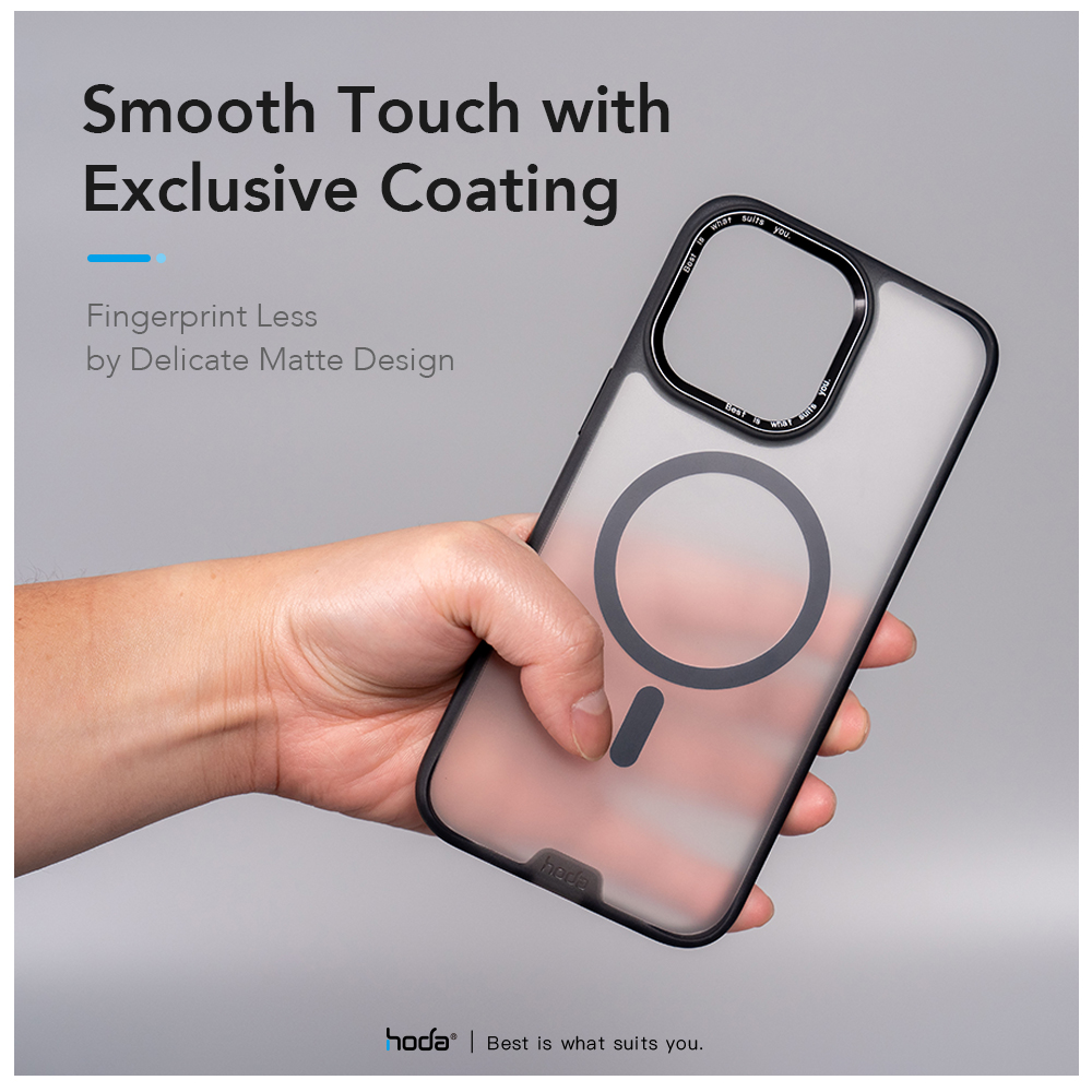 Hoda รุ่น Rough Case with MagSafe - เคส iPhone 15 Pro - สี Matte Clear