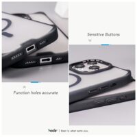 Hoda รุ่น Rough Case with MagSafe - เคส iPhone 15 Pro Max - สี Black