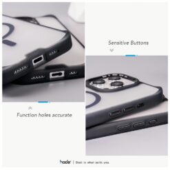 Hoda รุ่น Rough Case with MagSafe - เคส iPhone 15 Pro Max - สี Matte Clear