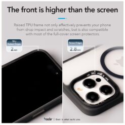 Hoda รุ่น Rough Case with MagSafe - เคส iPhone 15 Pro Max - สี Matte Clear