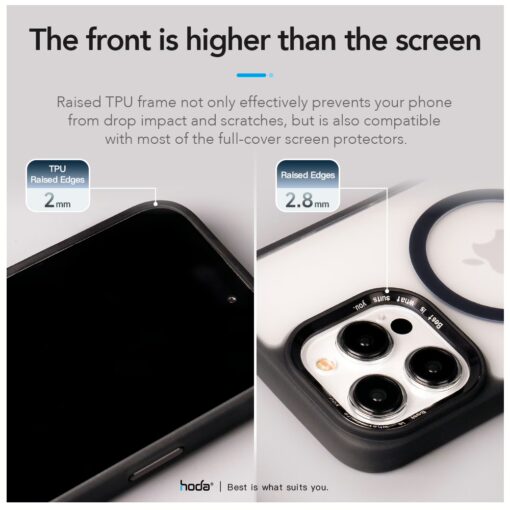 Hoda รุ่น Rough Case with MagSafe - เคส iPhone 15 Pro Max - สี Matte Clear - Image 6