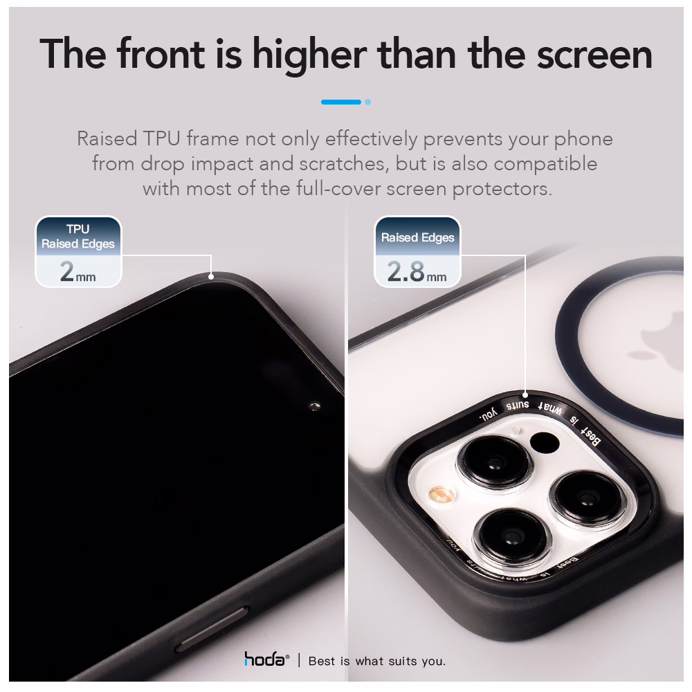 Hoda รุ่น Rough Case with MagSafe - เคส iPhone 15 Pro - สี Dark Blue